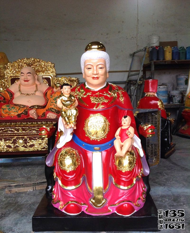 桃花圣母教主玻璃鋼彩繪寺廟供奉十二老母雕塑 桃花圣母教主玻璃鋼彩繪寺廟供奉十二老母雕塑