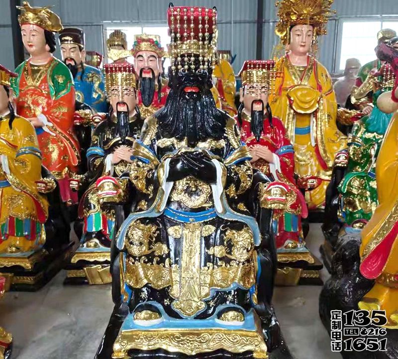 寺廟玻璃鋼彩繪龍王雕塑 寺廟玻璃鋼彩繪龍王雕塑