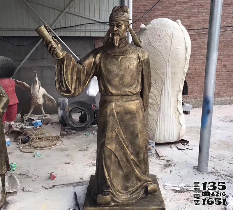 校園景區(qū)玻璃鋼仿銅唐代詩(shī)人李白雕塑 校園景區(qū)玻璃鋼仿銅唐代詩(shī)人李白雕塑